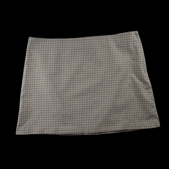 ⭐️H&M Brown Plaid Mini Pencil Skirt Size 14 - Picture 1 of 5